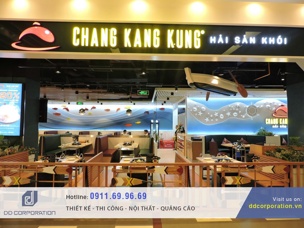 công trình nhà hàng chang kang kung aeon mall tân phú